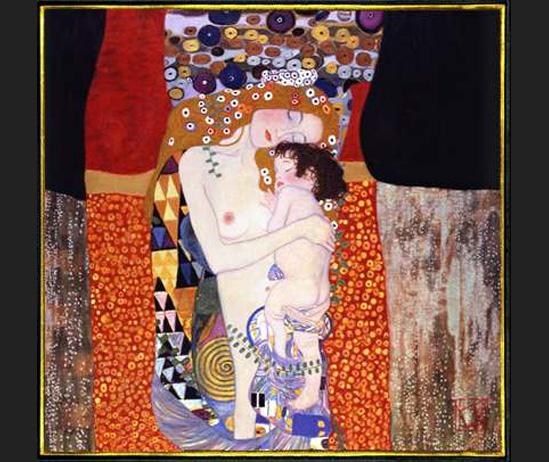 Gustav Klimt mother and child